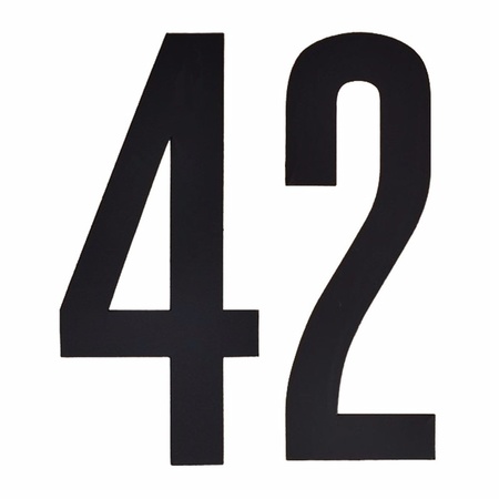 Number sticker 42 black
