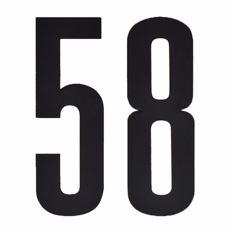Number sticker 58 black