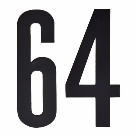 Number sticker 64 black