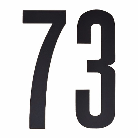 Number sticker 73 black