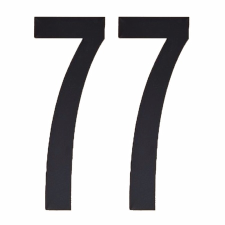 Number sticker 77 black