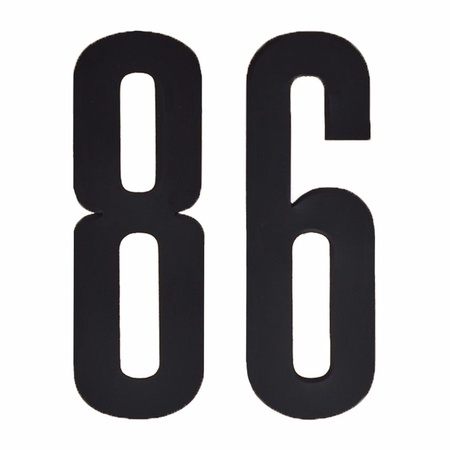 Number sticker 86 black