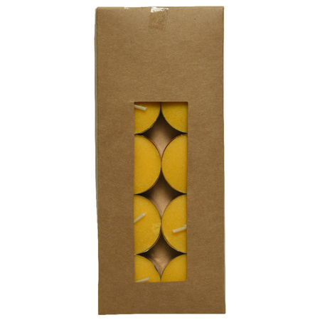 Citronella waxinelichtjes/theelichtjes - 10x - geel - citrusgeur