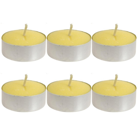 Set of 24x yellow Citronella tea lights