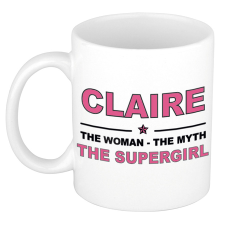 Claire The woman, The myth the supergirl cadeau koffie mok / thee beker 300 ml