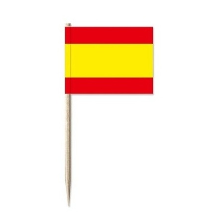 Cocktailprikkers Spanje 200 stuks vlaggetjes