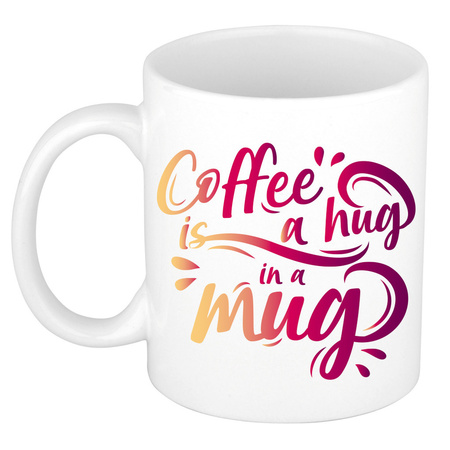 Coffee hug in a mug mug white 300 ml