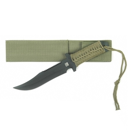 Survival pocket knife green 27 cm