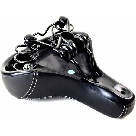 Comfortabel fietszadel zwart met gel vulling  