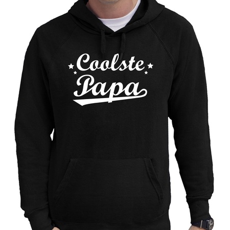 Coolste papa cadeau hoodie zwart voor heren