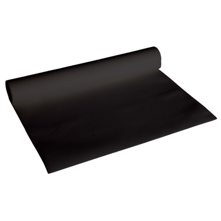 Cosy & Trendy Tafelloper - papier - zwart - 480 x 40 cm