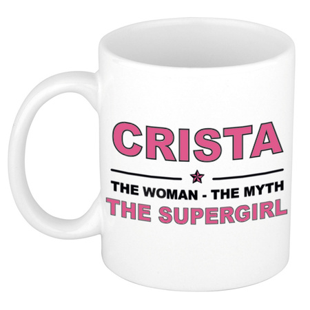 Crista The woman, The myth the supergirl name mug 300 ml