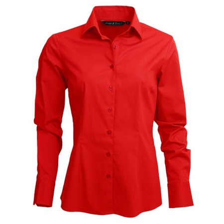 Dames overhemd rood