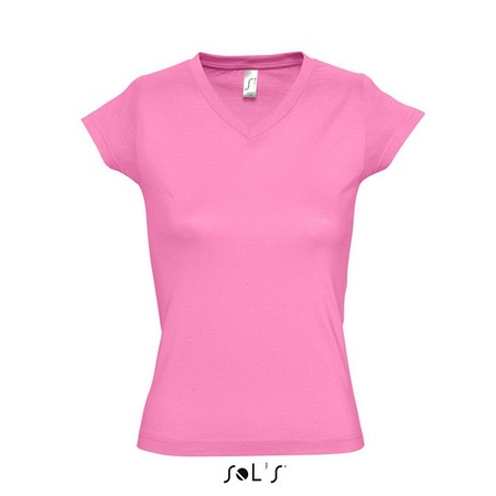 Ladies t-shirt v-neck pink