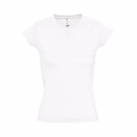 Ladies t-shirt v-neck white