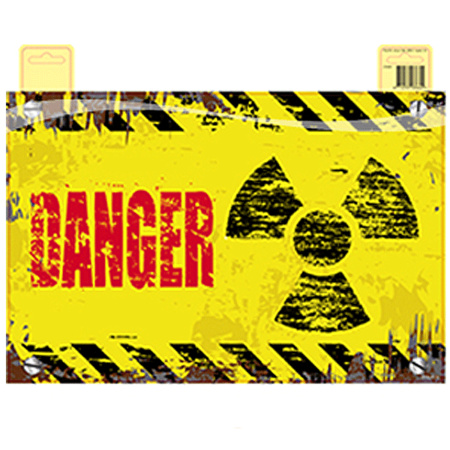 Danger deurbord geel 37 x 48 cm