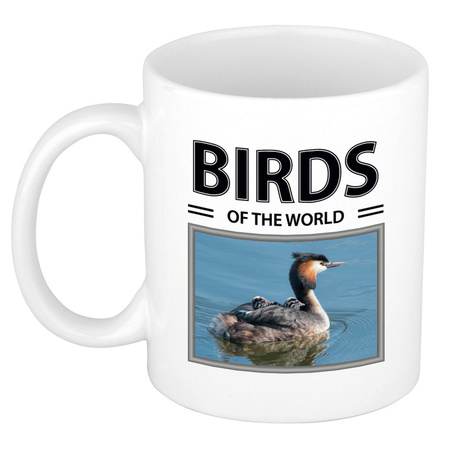 De Fuut koffie/drink mok/beker met dieren foto birds of the world - 300 ml