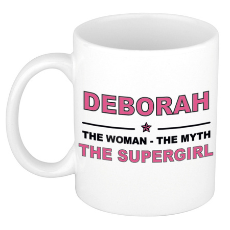 Deborah The woman, The myth the supergirl cadeau koffie mok / thee beker 300 ml
