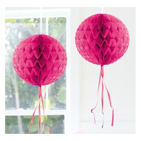 Decoration ball bright pink 30 cm