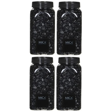 Decorative/hobby stones black 4 kg