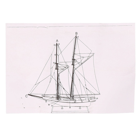 Decorative wooden model tallship sailing ship 50 cm