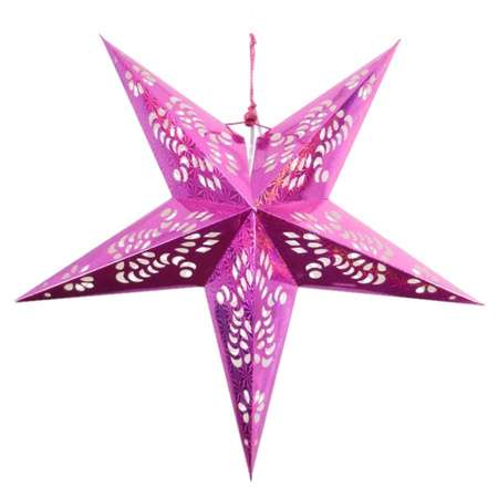 Christmas star decoration pink 60 cm