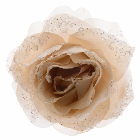 Decoration rose cream 14 cm
