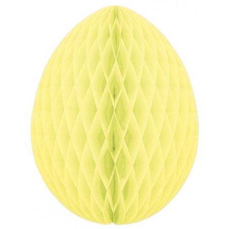 Deco easter egg pastel yellow 10 cm