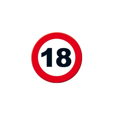 Traffic sign 18 year plate 49 cm