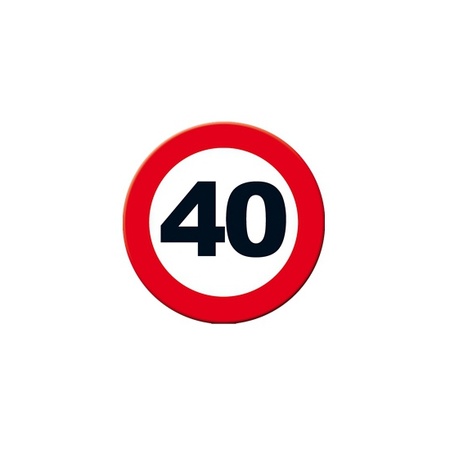 Traffic sign 40 year plate 49 cm