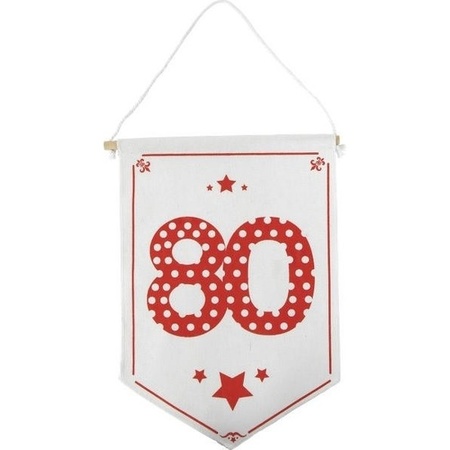 Decoration flag/banner 80th birthday