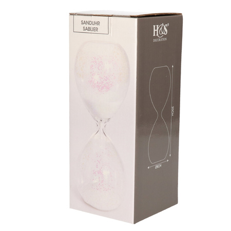 Decoration hourglass glitters 20  cm