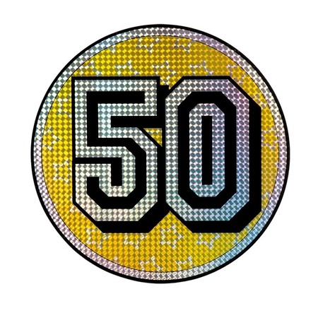 Decoration sign 50 years holographic