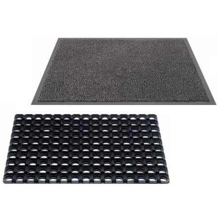 Rubber and dry-running mat doormat 60 x 40 cm