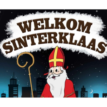Deurposter met 75 onderzetters Sinterklaas