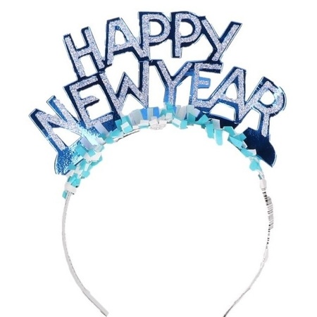 Tiara Happy New Year blue for adults
