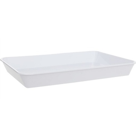 Serving plate/tray white deep 35 x 24 cm 