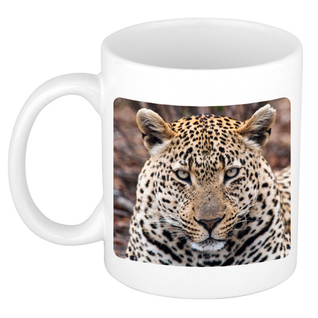 Dieren foto mok jaguar - jaguars beker wit 300 ml  