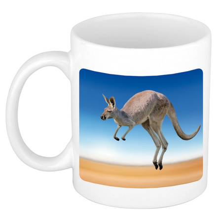 Animal photo mug kangaroos 300 ml