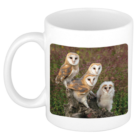 Animal photo mug barn owls 300 ml