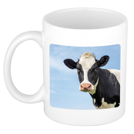 Dieren foto mok koe - koeien beker wit 300 ml  