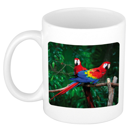 Animal photo mug parrots 300 ml