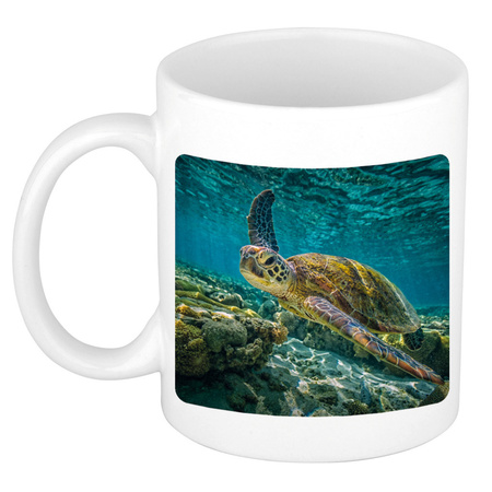 Animal photo mug sea turtles 300 ml
