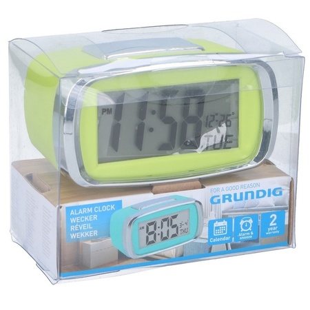 Digital alarm clock lime green