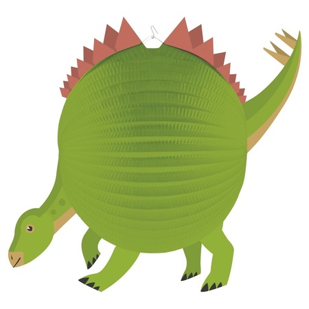 Dinosaurus bol lampion 25 cm met lampionstokje