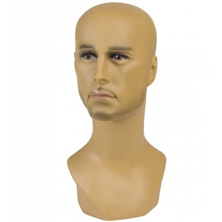 Display hoofd halfbloed man 40 cm