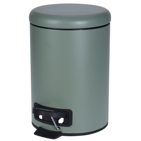 Donker groene vuilnisbak/pedaalemmer 3 liter