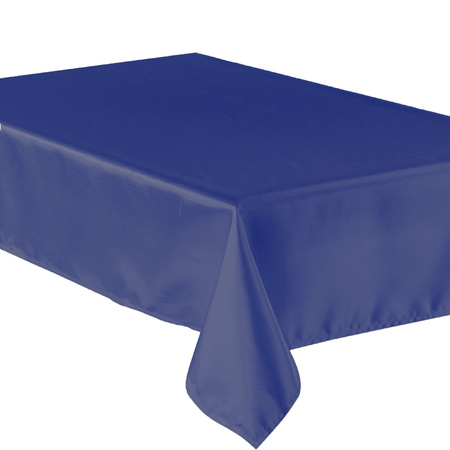 Dark blue tablecloth 138 x 220 cm reusable