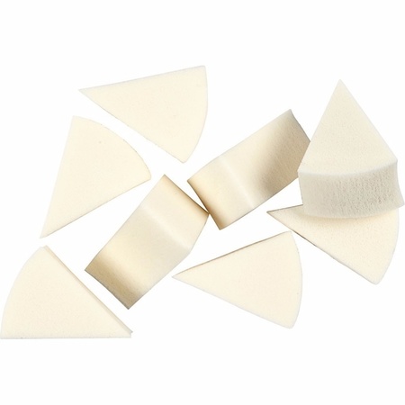 Triangle shaped white spunges 8x pcs