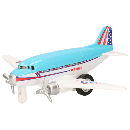 Double fan airplane turquoise 12 cm